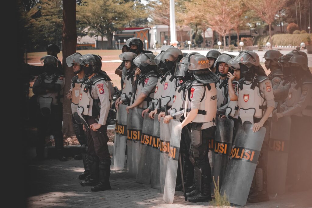 Pengamanan Aksi Demonstrasi Cipayung Plus di Depan Kantor Bupati Lombok Timur